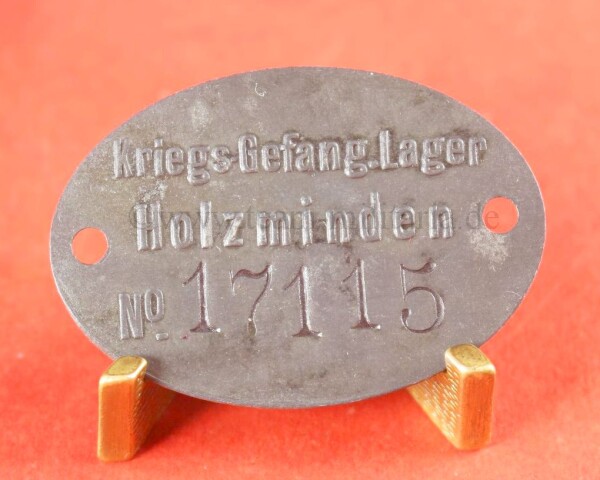 Erkennungsmarke Kriegs-Gefangenen Lager Holzminden N°17115 - SELTEN