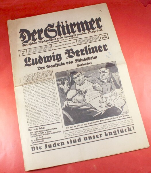 Zeitung / Zeitschrift "Der Stürmer" 1935 Sondernummer 42