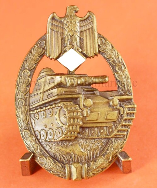Panzerkampfabzeichen in Bronze (W) hohl - MINT CONDITION