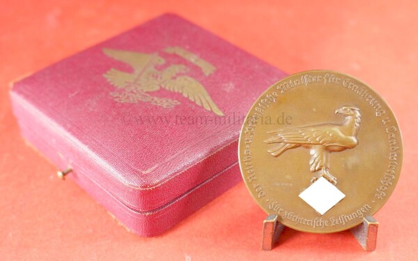 bronzene Staatspreismedaille des Reichs- u. Preußische Minister für Ernährung und Landwirtschaft mi Etui
