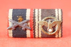 2-fach Bandspange / Feldspange KVK2 und NSDAP DA Bronze