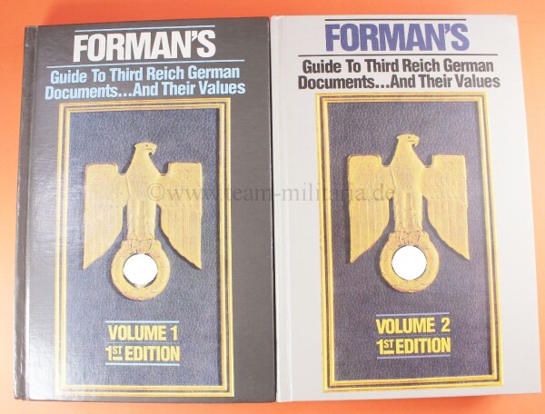 Fachbuch- Forman´s Guide to Third Reich German Documents and Their Values. Vol I - II