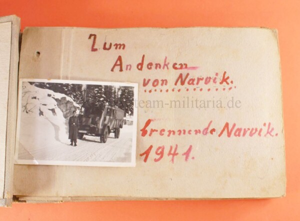 Fotooalbum "Zum Andenken von Narvik. Das brennende Narvik 1941"