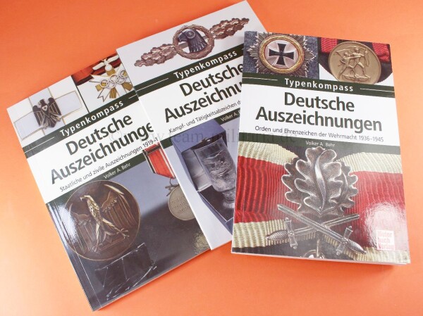 3 x Fachbuch - Deutsche Auszeichungen Wehrmacht, Luftwaffe und staatlich/Zivil