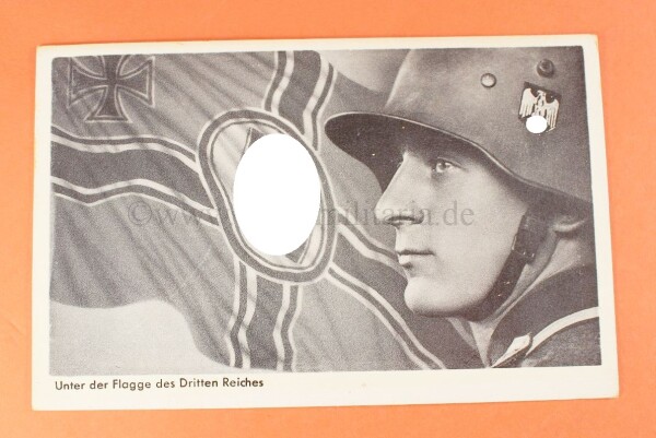 Propaganda-Postkarte "Unter der Flagge des Dritten Reiches"