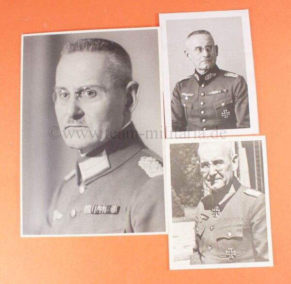 3 x Foto Ritterkreuzträger Generaloberst Franz Halder - SELTEN