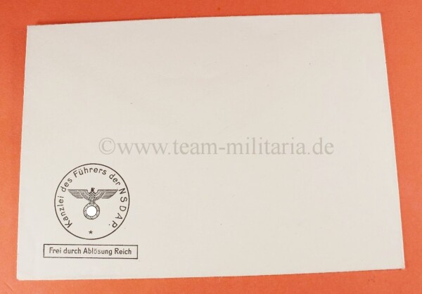 Briefumschlag - Kanzlei des Führers der NSDAP - SELTEN