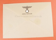Briefumschlag Adolf Hilter mit gepr&auml;gtem...