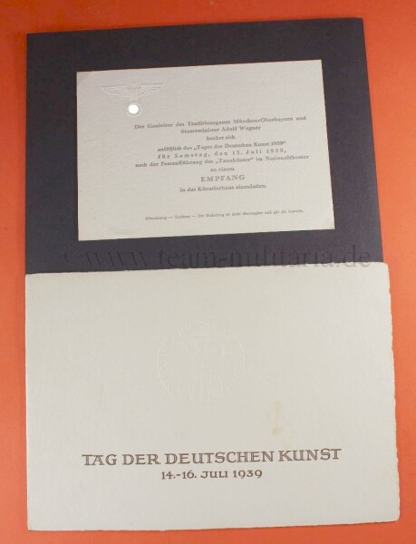 2 x Einladungskarte zum Tag der Deutschen Kunst 1939 - SELTEN - MINT CONDITION