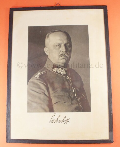 Portraitfoto E. F. Wilhelm Ludendorff mit gedruckter Unterschrift