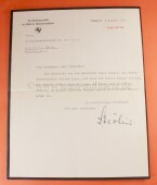 Brief mit OU Oberb&uuml;rgermeister von Stuttgart Karl...