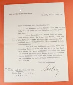 Originalunterschrift Botschafter Eberhard von Stohrer an...