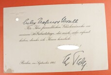 Pers&ouml;nliche Briefkarte von Fritz Todt (mit OU) an...