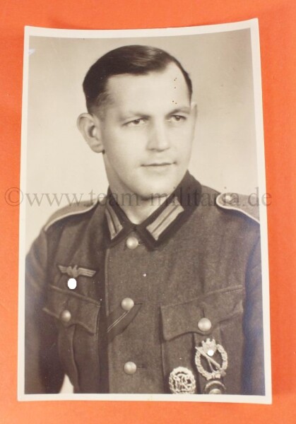 Portrait-Postkarte Wehrmacht/Heer ISA Silber / DRL Silber / VWB