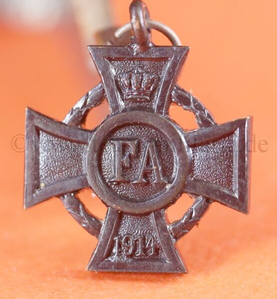 Miniatur zum Friedrich August-Kreuz 2.Klasse 1914 Oldenburg