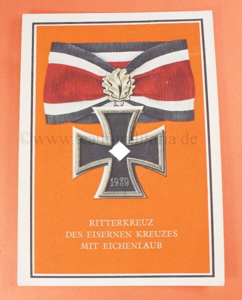 Postkarte - Ritterkreuz des Eisernen Kreuzes mit Eichenlaub und Schwertern - Propagandakarte