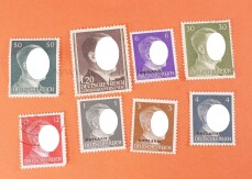8 x Briefmarken III. Reich / A. Hitler / Ostland...