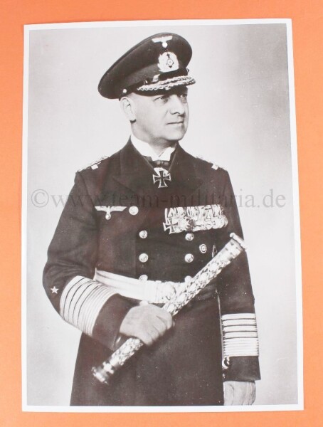 großes Fotoportrait Großadmiral Ritterkreuzträger Erich Raeder