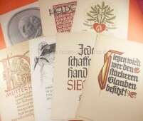 7 x Poster / Wandbild / Wochenspruch NSDAP Propaganda Poster
