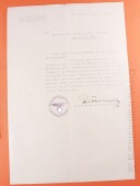 Brief zur Verleihungstat zum Erlangen des Eisernen Kreuz...
