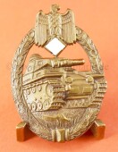 Panzerkampfabzeichen in Bronze (W) hohl - MINT  CONDITION