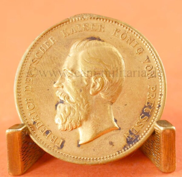 Medaille Friedrich Deutscher Kaiser König von Preussen "Lerne Dulden ohne zu Klagen"