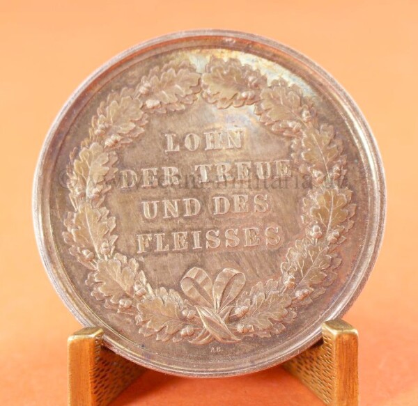 Silberne Verdienstmedaille Bayern "Der Landwirtschaftliche Verein in Bayern" ca 1880 - Lohn der Treue und des Fleisses