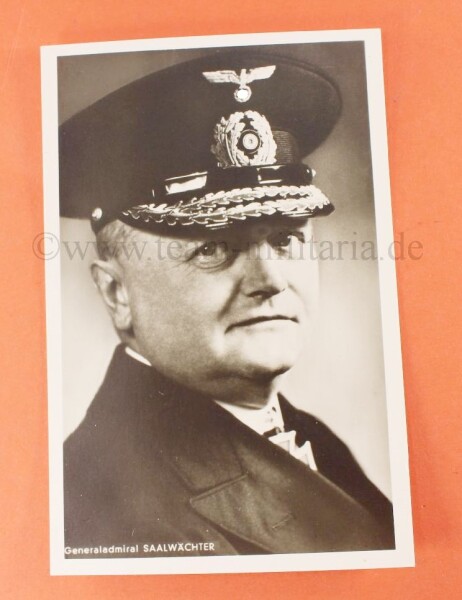 Portraitpostkarte Ritterkreuzträger Generaladmiral Alfred Saalwächter
