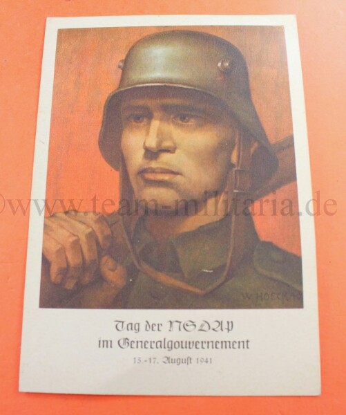 Postkarte Erster Jahrestag der NSDAP im Generalgouvernement 1941 Krakau