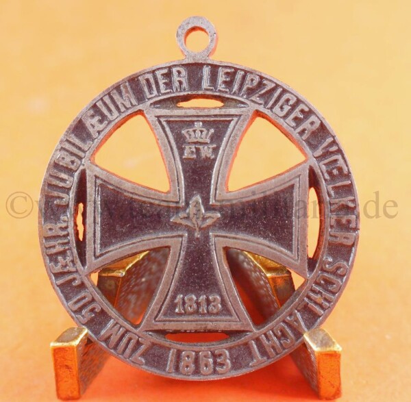 Medaille 1863 Eisernen Kreuzes 50.igster Jahrestag der Völkerschlacht Leipzig