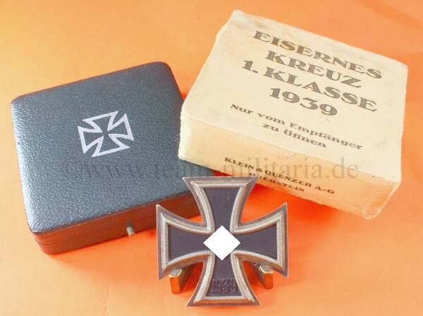 Eisernes Kreuz 1.Klasse 1939 (65) im grünen Etui mit Umkarton - TOP CONDITION