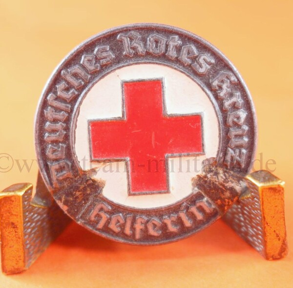 Brosche/ Abzeichen für " Helferin "  Rotes Kreuz - entnazifiziert
