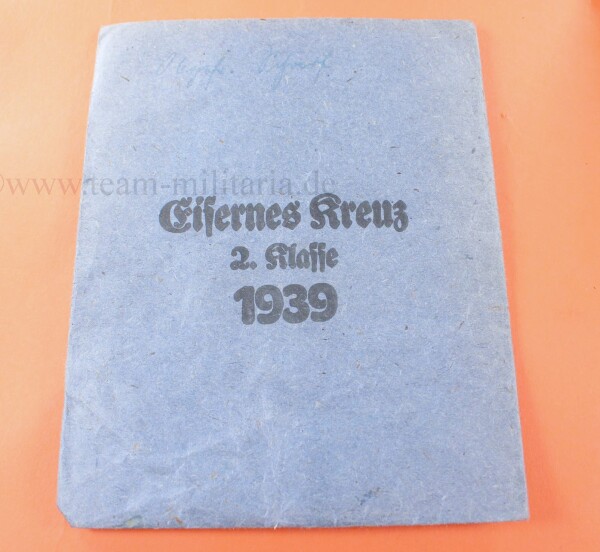 Verleihungstüte zum Eisernes Kreuz 2. Klasse 1939  (Gottlieb & Söhne) - SELTEN