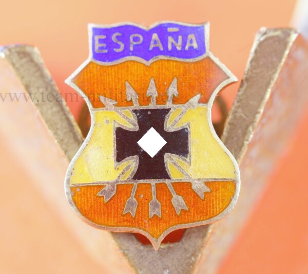 Kleinabzeichen Ärmelschild für spanische Freiwillige der Blauen Division - Espana - SELTEN!
