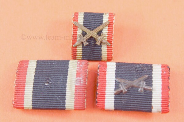 3 x Bandspange / Feldspange Kriegsverdienstkreuz 2.Klasse 1939 mit Schwertern