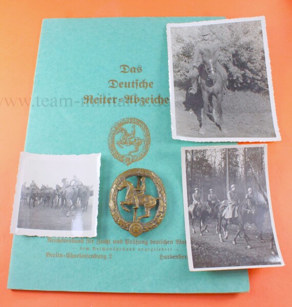 Deutsches Reiterabzeichen 3.Klasse in Bronze mit Leistungsbuch und Fotos