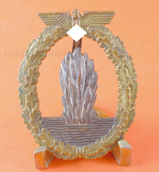 Marine Minensucher-Kriegsabzeichen (AS) Buntmetall - SEHR SELTEN