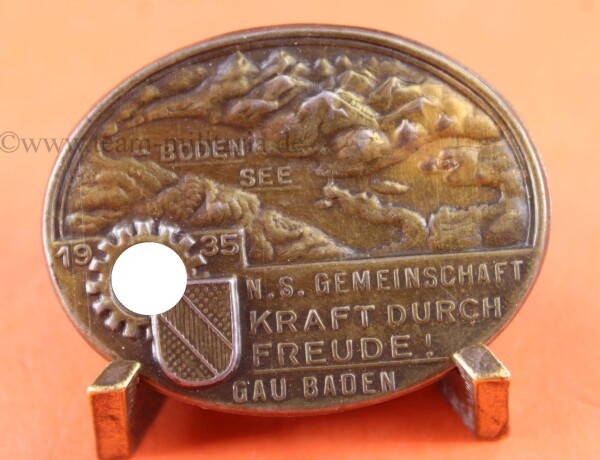 Abzeichen Gau Baden Bodensee 1935 - N.S. Gemeinschaft Kraft durch Freude - SELTEN