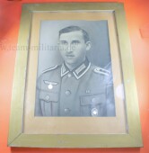 gro&szlig;es Portrait Soldat Wehrmacht Heer mit VWA...