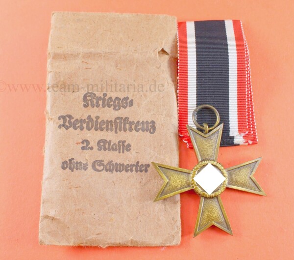 Kriegsverdienstkreuz 2. Klasse 1939 ohne Schwerter (36) mit Tüte