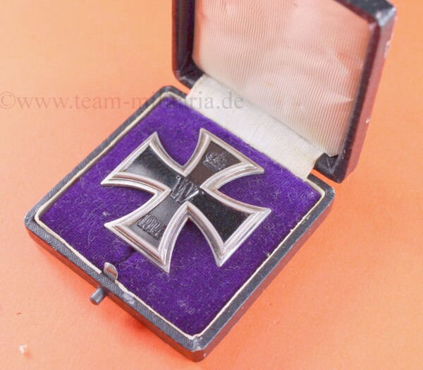 frühes Eisernes Kreuz 1.Klasse 1914 (Silber800) im Etui - TOP SET