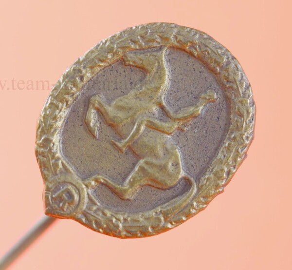 Miniatur Deutsches Reiterabzeichen in Bronze 3.Klasse an Nadel