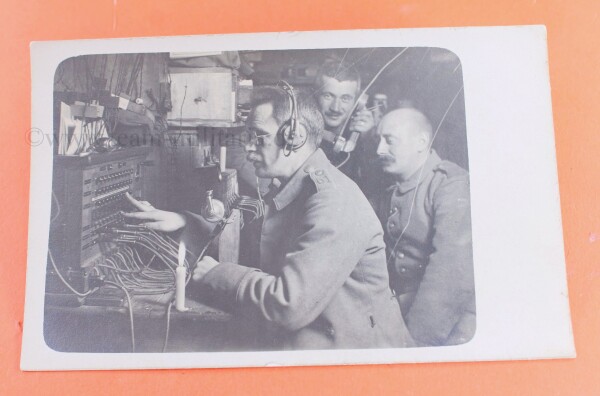 Postkarte Telegraphentruppe WW1 Kopfhörer Nachrichtentruppe