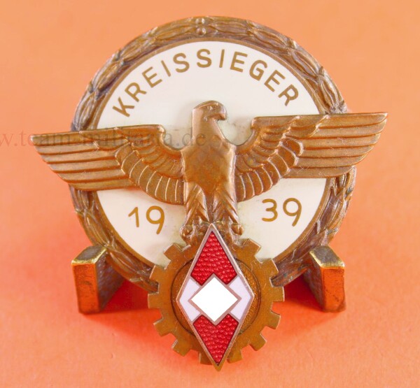 Ehrenzeichen Kreissieger im Reichsberufswettkampf 1939 (Wagner!)  - MINT CONDITION