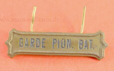 Spange / Auflage f&uuml;r Erinnerungskreuz Garde Pion. Bat.