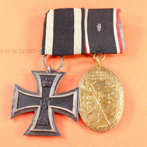 2-fach Ordensspange Eisernes Kreuz 2.Klasse 1914 - Übergröße EK