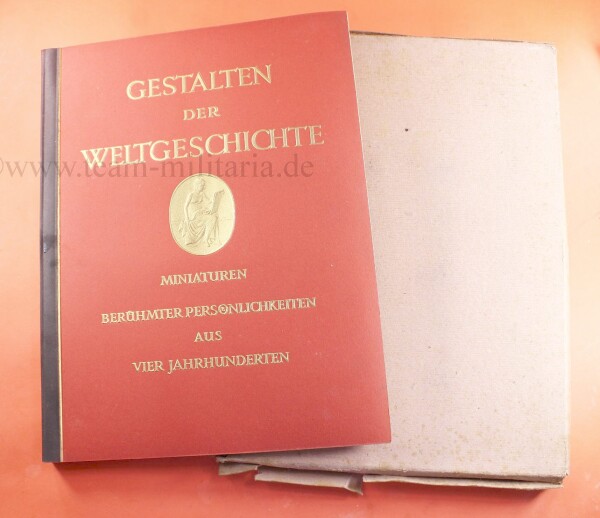 Sammelbilderalbum - Gestalten der Weltgeschichte im Schuber 1933 - Bestzustand