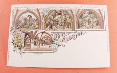 Postkarte Gruss aus Aachen Deutsche Reichspost...