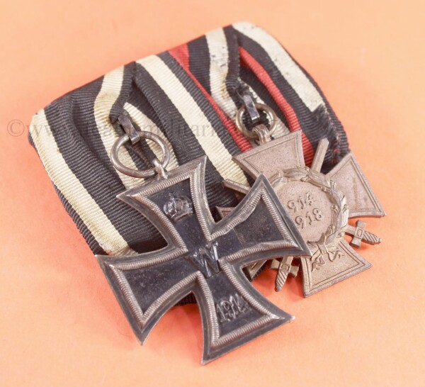 2-fach Ordensspange Eisernes Kreuz 2.Klasse 1914 und Frontkämpfer Ehrenkreuz