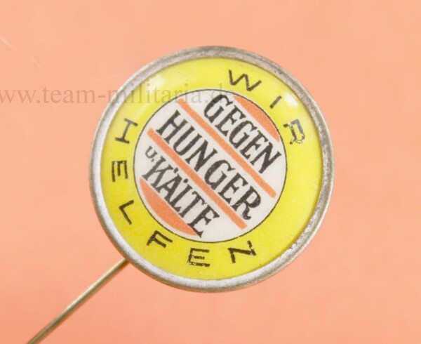 WHW Reichsstrassensammlung Nov 1933 "Wir helfen gegen Hunger und Kälte"